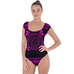 pink Medusa Short Sleeve Leotard 