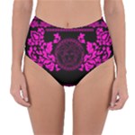 pink Medusa Reversible High-Waist Bikini Bottoms