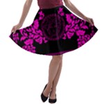 pink Medusa A-line Skater Skirt