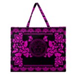 pink Medusa Zipper Large Tote Bag