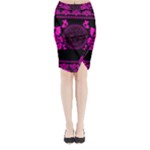 pink Medusa Midi Wrap Pencil Skirt