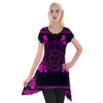 pink Medusa Short Sleeve Side Drop Tunic