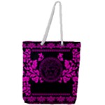 pink Medusa Full Print Rope Handle Tote (Large)