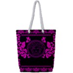 pink Medusa Full Print Rope Handle Tote (Small)