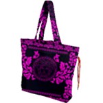 pink Medusa Drawstring Tote Bag