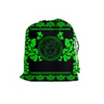 lime green Medusa Drawstring Pouch (Large)