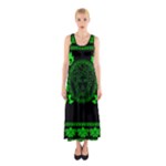 lime green Medusa Sleeveless Maxi Dress