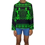 lime green Medusa Kids  Long Sleeve Swimwear