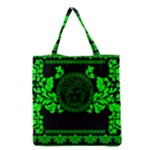 lime green Medusa Grocery Tote Bag