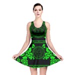 lime green Medusa Reversible Skater Dress