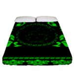 lime green Medusa Fitted Sheet (King Size)