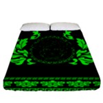 lime green Medusa Fitted Sheet (California King Size)