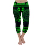 lime green Medusa Capri Winter Leggings 