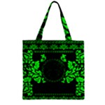 lime green Medusa Zipper Grocery Tote Bag