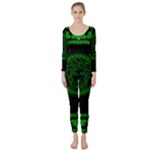 lime green Medusa Long Sleeve Catsuit