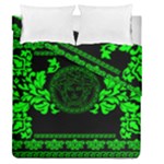 lime green Medusa Duvet Cover Double Side (Queen Size)