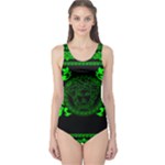 lime green Medusa One Piece Swimsuit