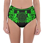 lime green Medusa Reversible High-Waist Bikini Bottoms