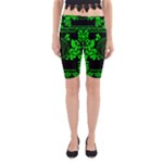 lime green Medusa Yoga Cropped Leggings