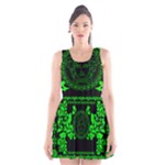 lime green Medusa Scoop Neck Skater Dress