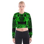 lime green Medusa Cropped Sweatshirt