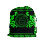 lime green Medusa Drawstring Pouch (XL)