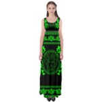 lime green Medusa Empire Waist Maxi Dress