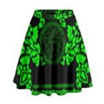 lime green Medusa High Waist Skirt