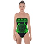 lime green Medusa Tie Back One Piece Swimsuit