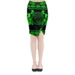 lime green Medusa Midi Wrap Pencil Skirt