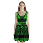 lime green Medusa Split Back Mini Dress 