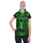 lime green Medusa Women s Button Up Vest