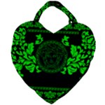 lime green Medusa Giant Heart Shaped Tote