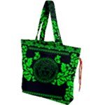 lime green Medusa Drawstring Tote Bag