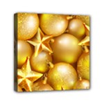 gold christmas ornaments Mini Canvas 6  x 6  (Stretched)