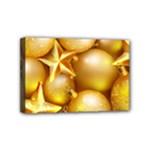 gold christmas ornaments Mini Canvas 6  x 4  (Stretched)