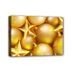 gold christmas ornaments Mini Canvas 7  x 5  (Stretched)