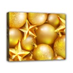 gold christmas ornaments Canvas 10  x 8  (Stretched)