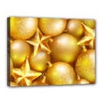 gold christmas ornaments Canvas 16  x 12  (Stretched)