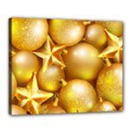 gold christmas ornaments Canvas 20  x 16  (Stretched)