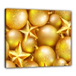 gold christmas ornaments Canvas 24  x 20  (Stretched)