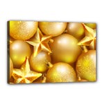 gold christmas ornaments Canvas 18  x 12  (Stretched)