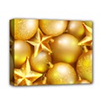 gold christmas ornaments Deluxe Canvas 14  x 11  (Stretched)