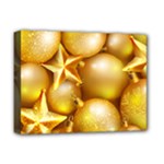 gold christmas ornaments Deluxe Canvas 16  x 12  (Stretched) 