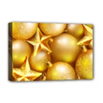 gold christmas ornaments Deluxe Canvas 18  x 12  (Stretched)