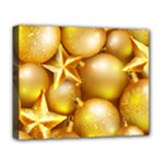 gold christmas ornaments Deluxe Canvas 20  x 16  (Stretched)