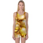 gold christmas ornaments One Piece Boyleg Swimsuit