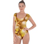 gold christmas ornaments Short Sleeve Leotard 