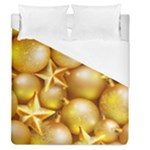 gold christmas ornaments Duvet Cover (Queen Size)