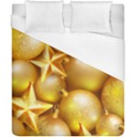 gold christmas ornaments Duvet Cover (California King Size)